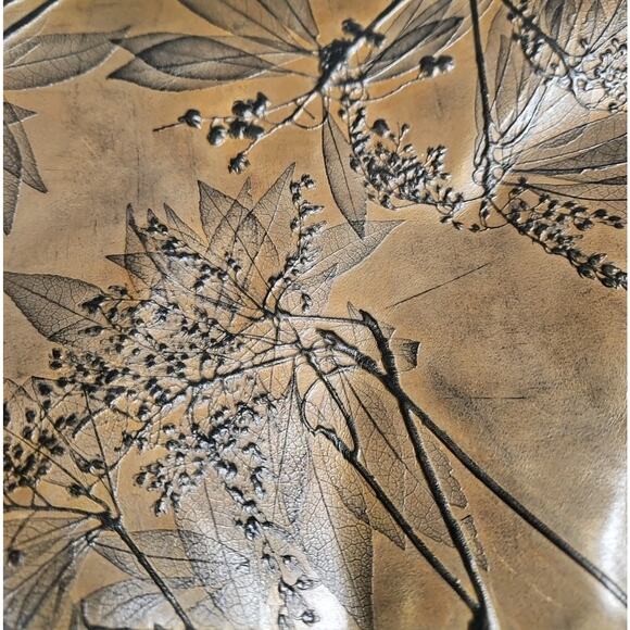 Vintage C.L. Whiting Leaf Leather Tooled Purse 90's Handbag One of a Kind USA - Picture 4 of 10